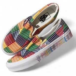 VANS CLASSIC SLIP-ON PRIDE MULTICOLOR WHITE SHOES